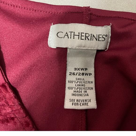 Catherine's‎ Velvet Flocked Burnout Blouse 3XWP (Petite Plus)-Whimsigoth - Picture 5 of 9